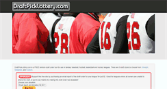 Desktop Screenshot of draftpicklottery.com